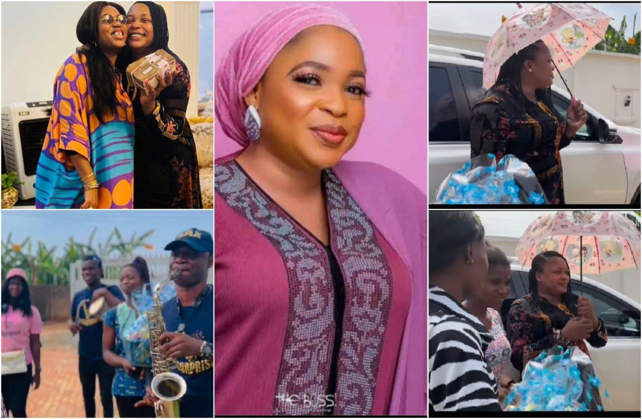 Actress Kemi Afolabi left speechless as fans shower her with money and gifts