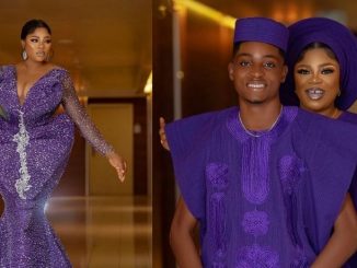 Reactions As Actress Eniola Ajao Unveils Her 20 Year Old Son