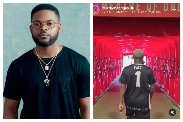 WATCH Moment Falz Scored A Goal At Old Trafford