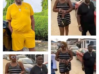 He still looks pale and unfit” Fans express concern for Mr Ibu after limping to Charles Okocha’s housewarming party