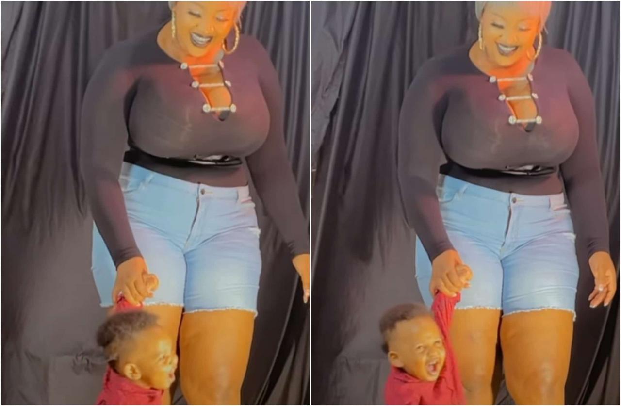 Fans defend Judy Austin as she proudly shows off her son with Yul Edochie