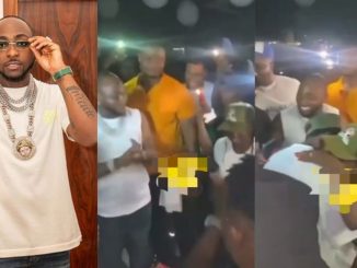 Beautiful moment man proposes to girlfriend in the presence of Davido at a nightclub