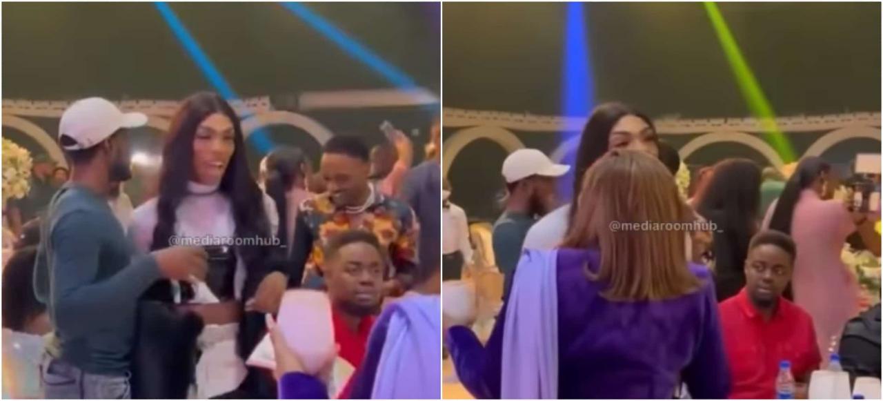 Ini Edo’s party guest gets irritated after seeing James Brown (video)