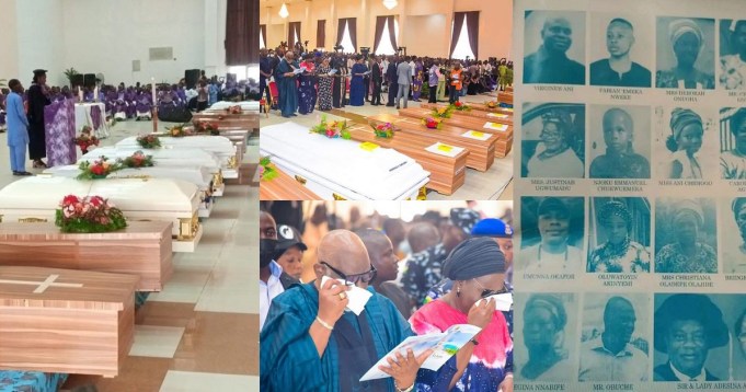 Video from the funeral mass of the victims of Owo Catholic Church attack