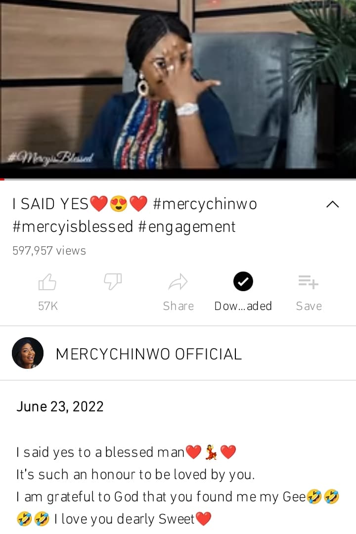 Mercy Chinwo's proposal video
