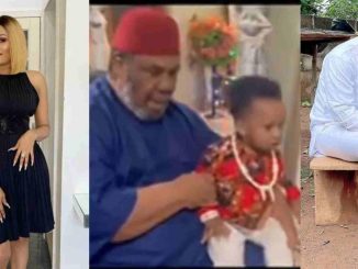 Netizens shower prayers on May Edochie after she shared new post following husband's visit to father with newborn son (Video)