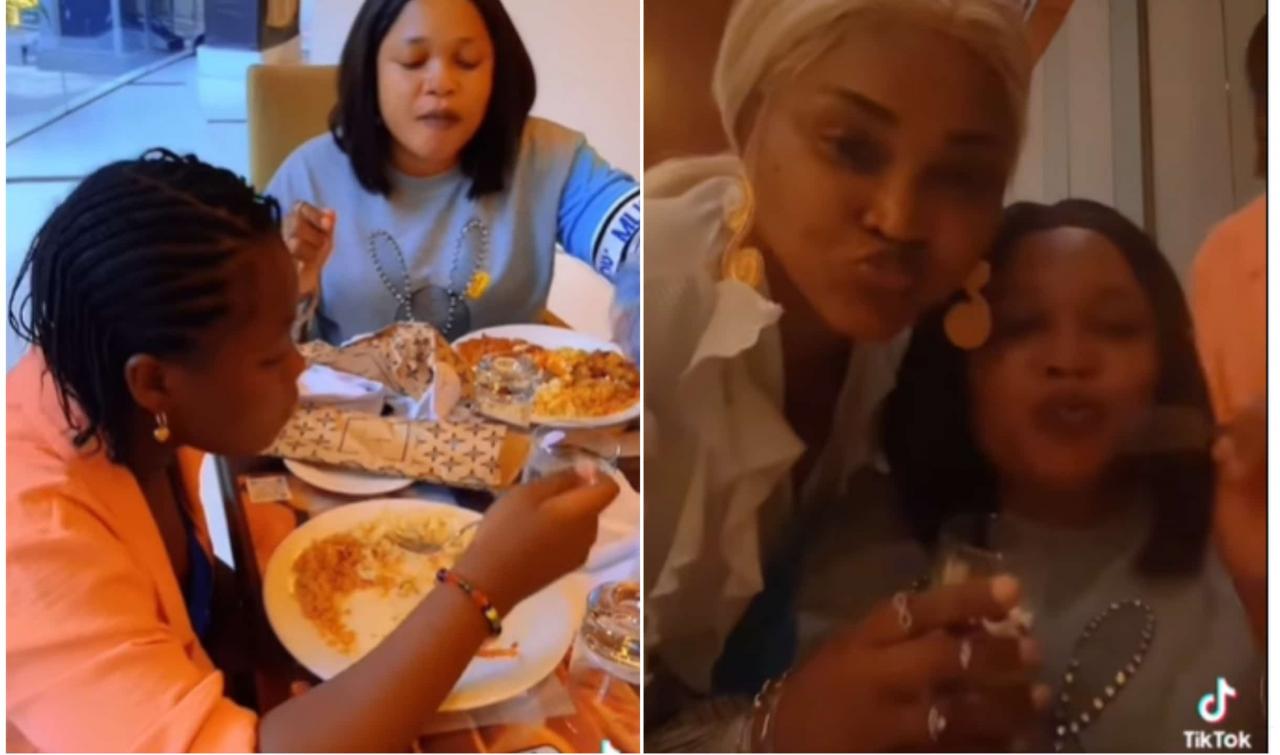 Mercy Aigbe treats Kemi Afolabi and daughter to a special dinner 