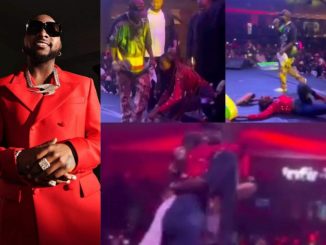 Davido makes a female fan emotional as he gifts her his shoe and N2million at a concert