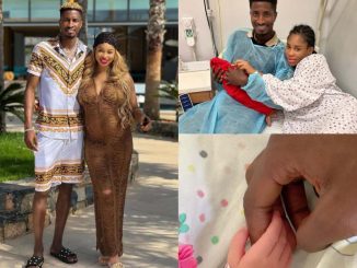 Actress Yetunde Barnabas and husband, Peter Olayinka welcome first child